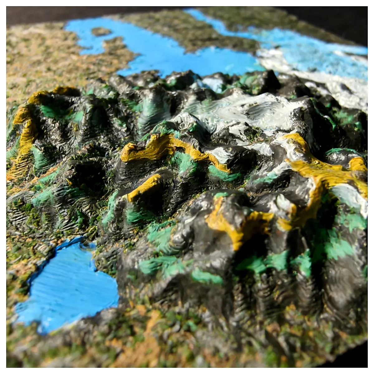 World Topographic 3D Map Langyashan 3D Terrain Model Desktop Decoration Indoor Landscape Architectural Model Toy Scene Props Landscape Accessories