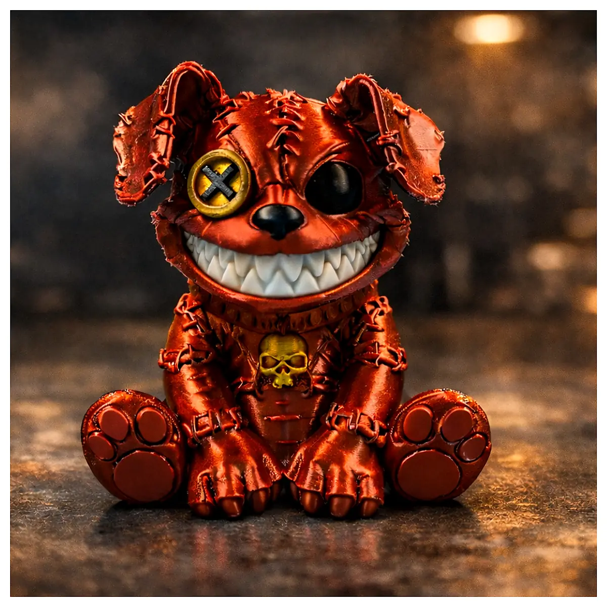 Horror Dog Button Eye Toy Creepy Plush Toy Halloween Decoration Replacement Parts Collectible