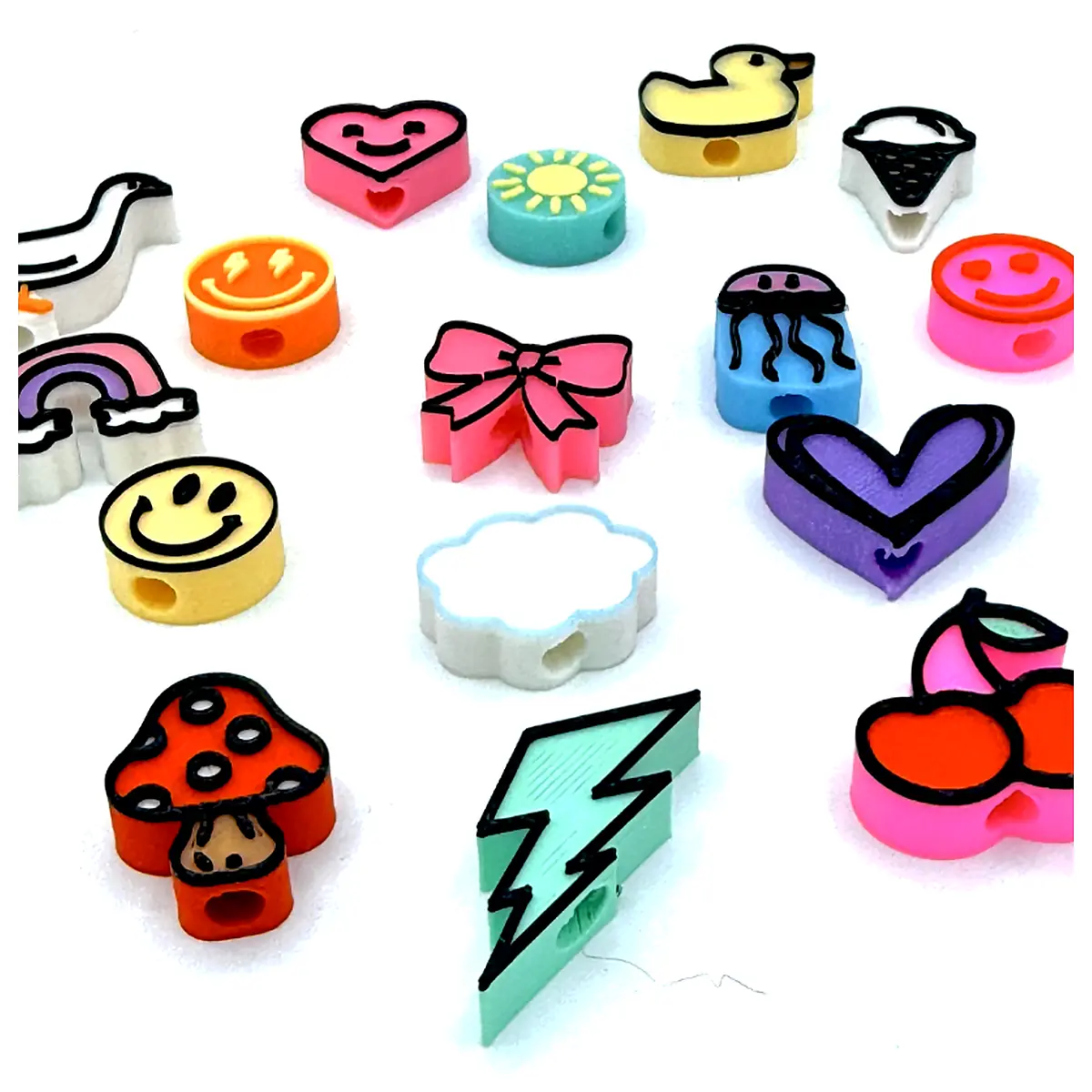 Cute Chunky Bead Charms Bulk Jewelry Making Supplies Beads Bracelet Necklace DIY Crafting Multi