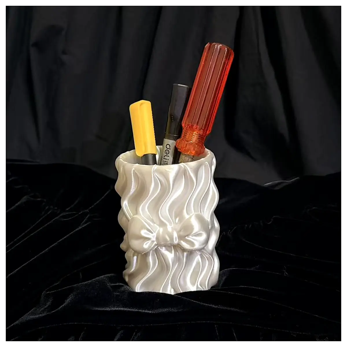 Silk Pen Holder Organizer Multi Functional Pen Case Office Supplies Desk Accessory Bulk Retail Wholesale