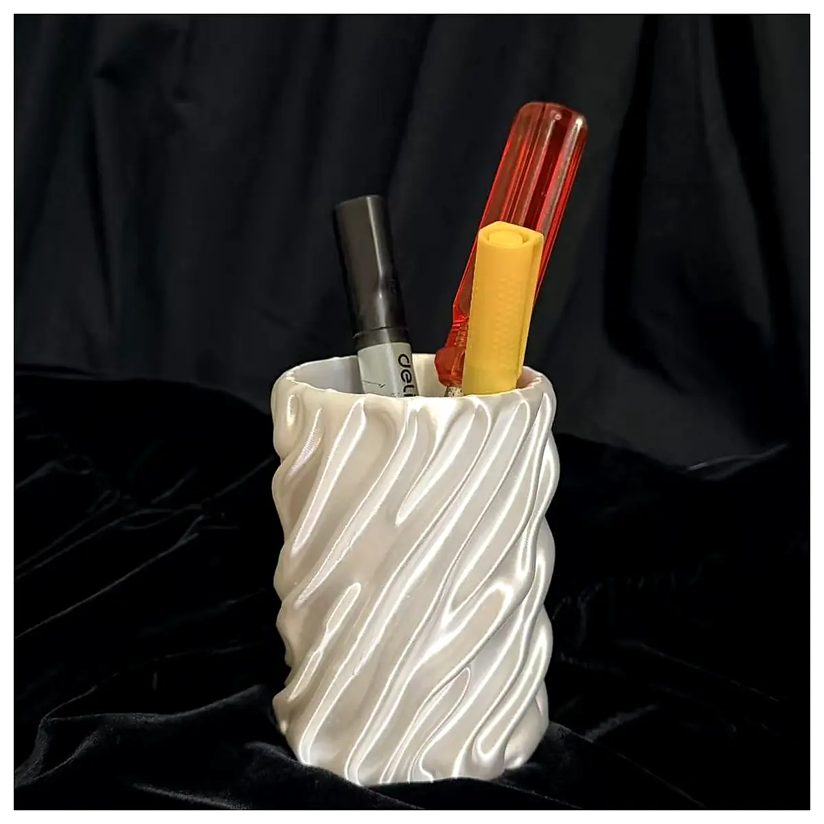 Silk Pen Holder Organizer Multi Functional Pen Case Office Supplies Desk Accessory Bulk Retail Wholesale