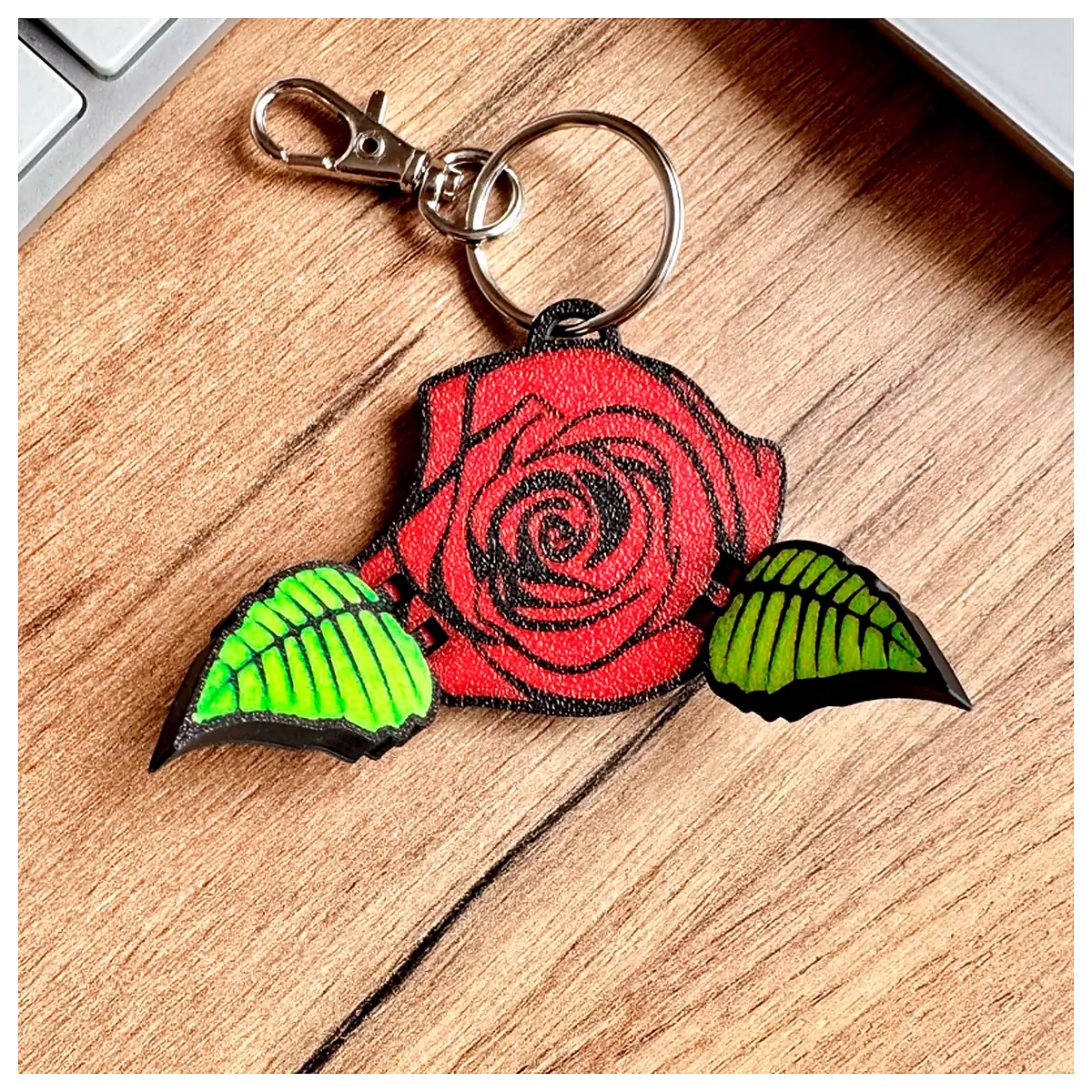 Flexible Rose Keychain Rose Bouquet Floral Gift Car Decoration Accessories Car Parts Keychains
