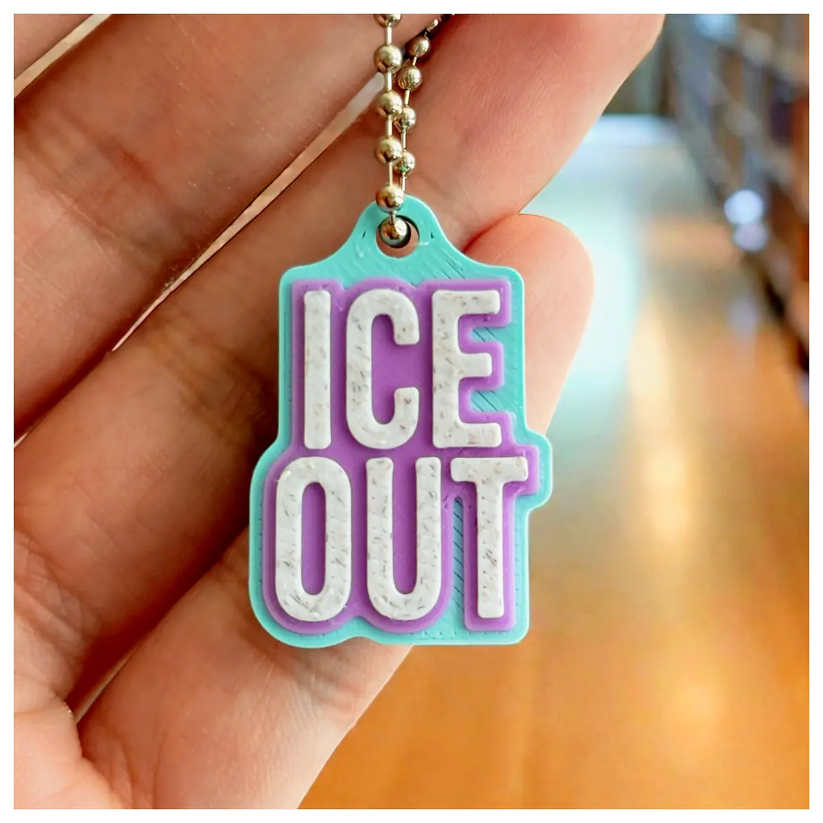 Ice Out Keychain Lockout Tool Ice Snow Theme Emergency Outdoor Survival Gear