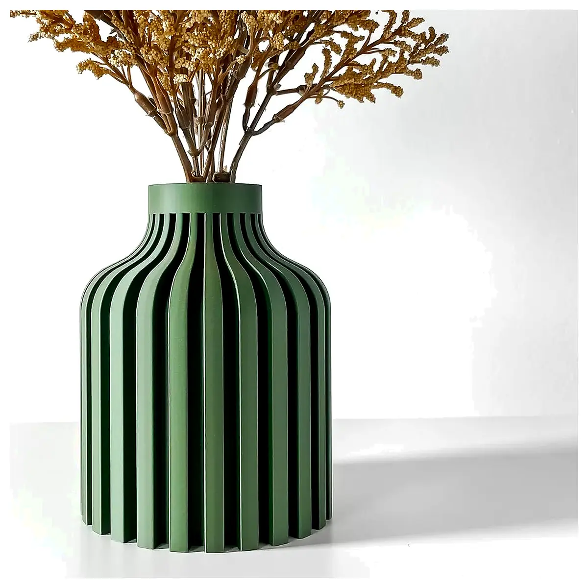 Alik Short Vase Modern Decorative Flower Vase Minimalist Home Accent Vase Stem Holder Floral Arrangement Support Small Vase for Centerpieces