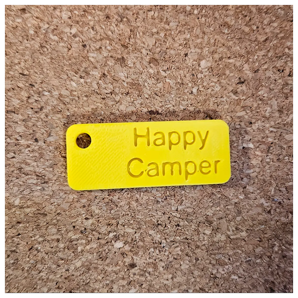 Happy Camper Keychain Car Decoration Camping Accessory Travel Gift Outdoor Gear Keyring Camper Accessory