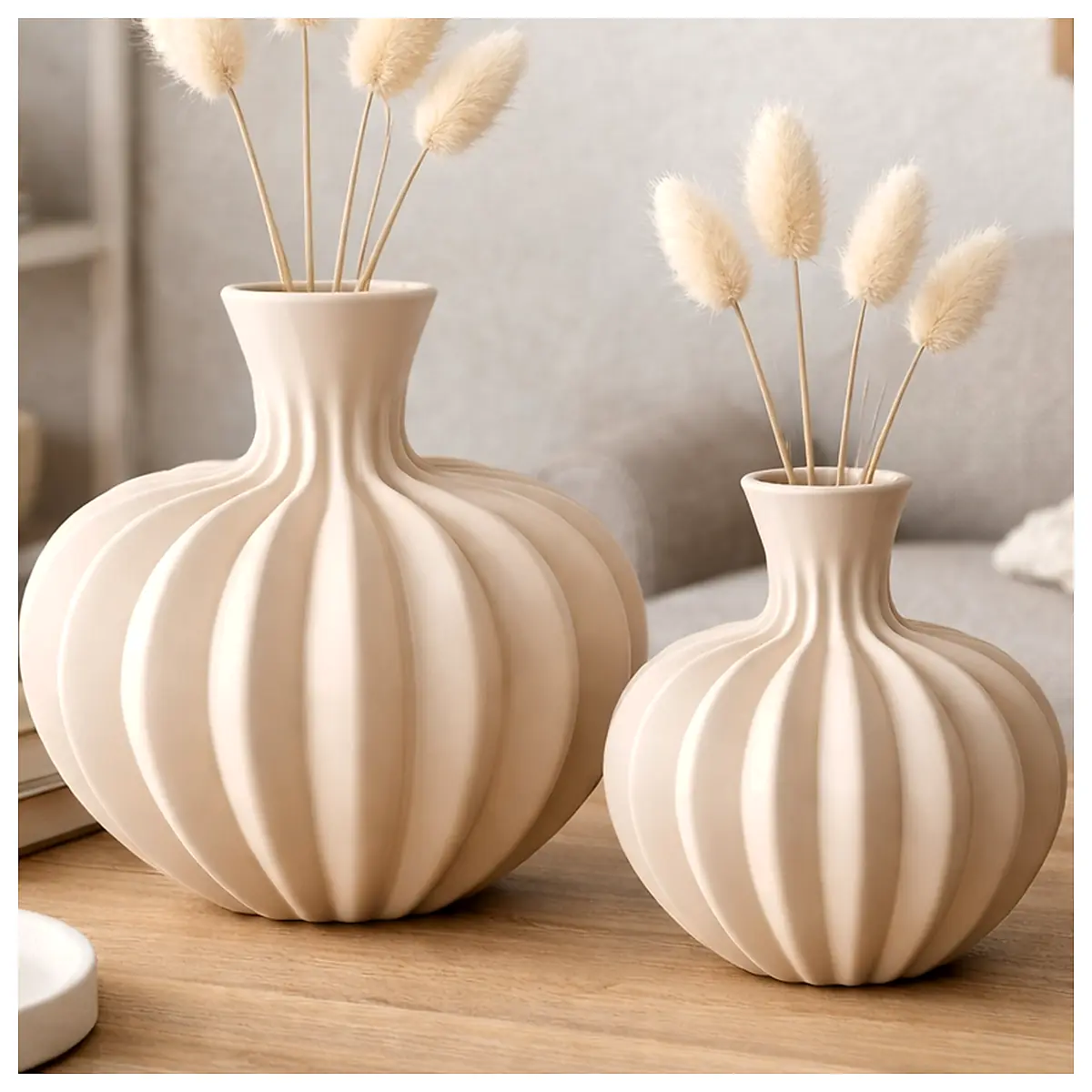Modern Trendy Vase Home Decor Creative Arrangement Contemporary Art Piece Living Room Accent Floral Container Simple Design