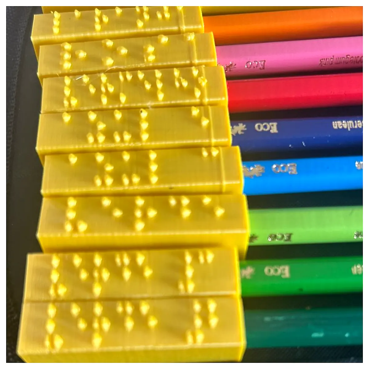 Braille Pencil Topper Tactile Marker Tip Protector Learning Aid Enhanced Feel Sensory Pen Accessories