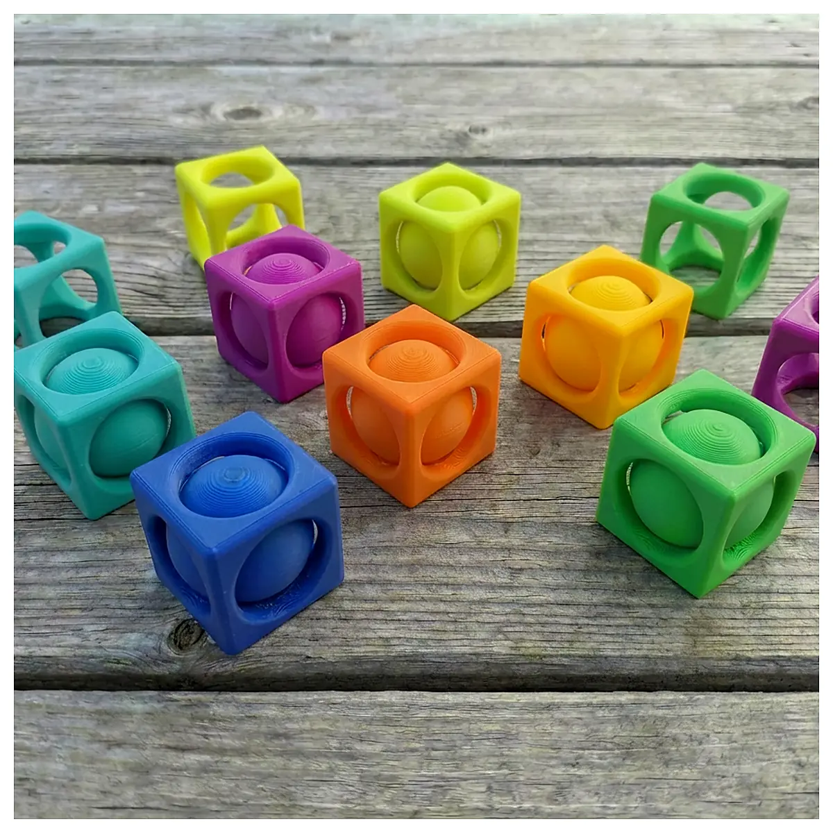 Impossible Passthrough Sphere Cube Spin Cube Puzzle Toy Brain Teaser Rotating Challenge Cool Tricks Kids Gift