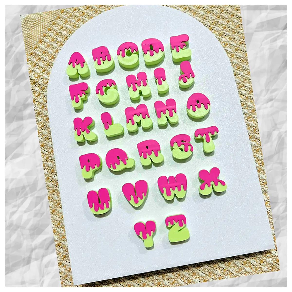 Ice Cream Letter Shape Unsweetened Decorative Letters Party Supplies Cake Decoration Alphabet Toys Creative Gifts