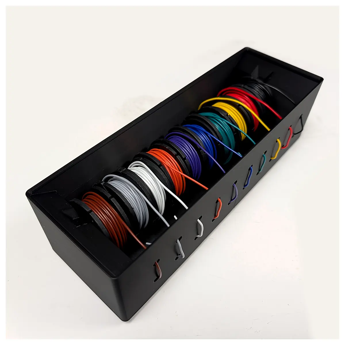 Gridfinity Spool Holder Parts Rack Organizer Storage Box Solution Desktop Storage Organizer for 5mm Beads Compatibility