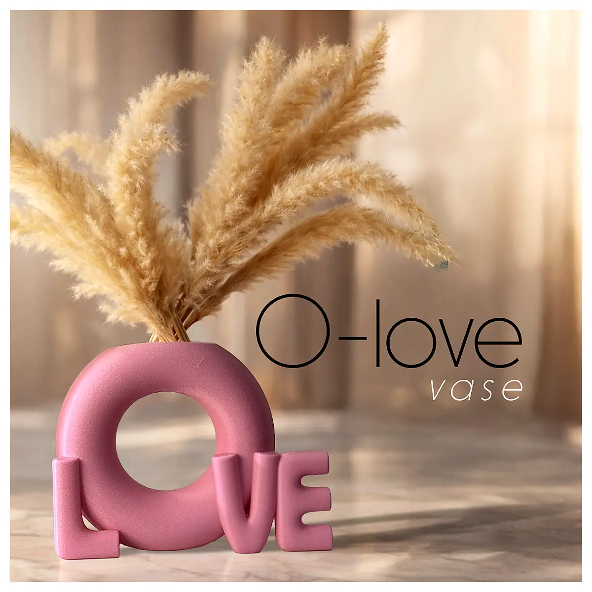 O LOVE Vase Decorative Flower Jar Home Decor Small Bouquet Tabletop Ornament Gift Decoration Planter Creative Flower Pot Ceramic Vase