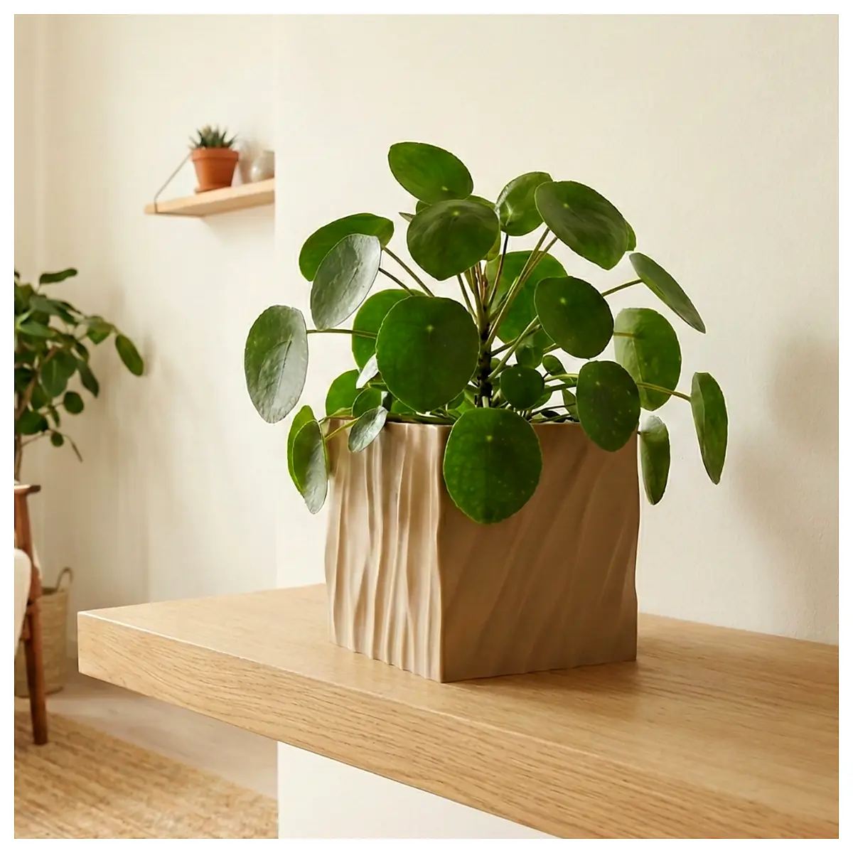 Wave Cube Planter Soft Fabric Modern Pot Indoor Garden Decorative Container Plant Holder Accessory