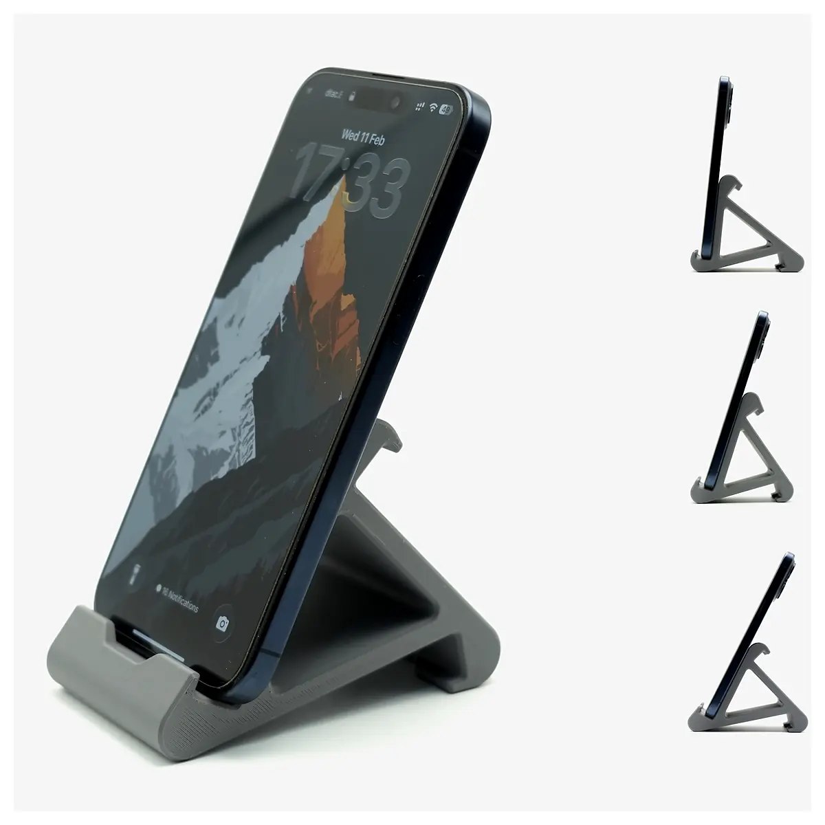 Tri Angle Phone Stand Phone Holder Accessory Stand Desktop Support Bracket Mount Compatible with Mobile Phones Phone Stand Accessory