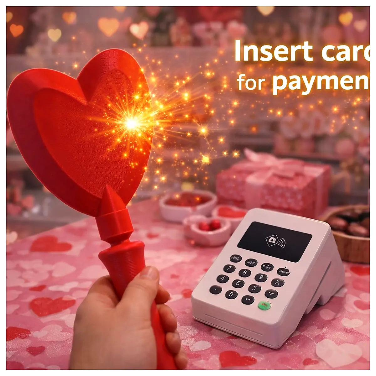 Valentine Payment Wand Payment Tool Electronic Payment Payment Accessories Payment Solutions Payment Assistant For Mobile Payments