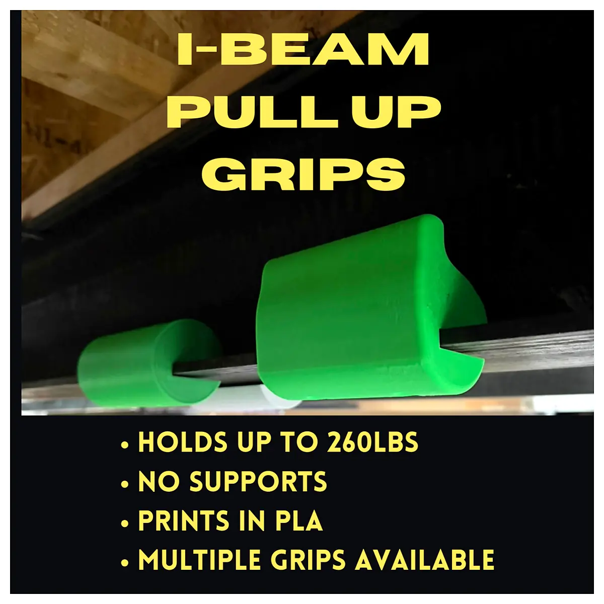 I Beam Pull Up Grips Fitness Handles Training Grips Strength Accessories Workout Aids Dumbbell Grips