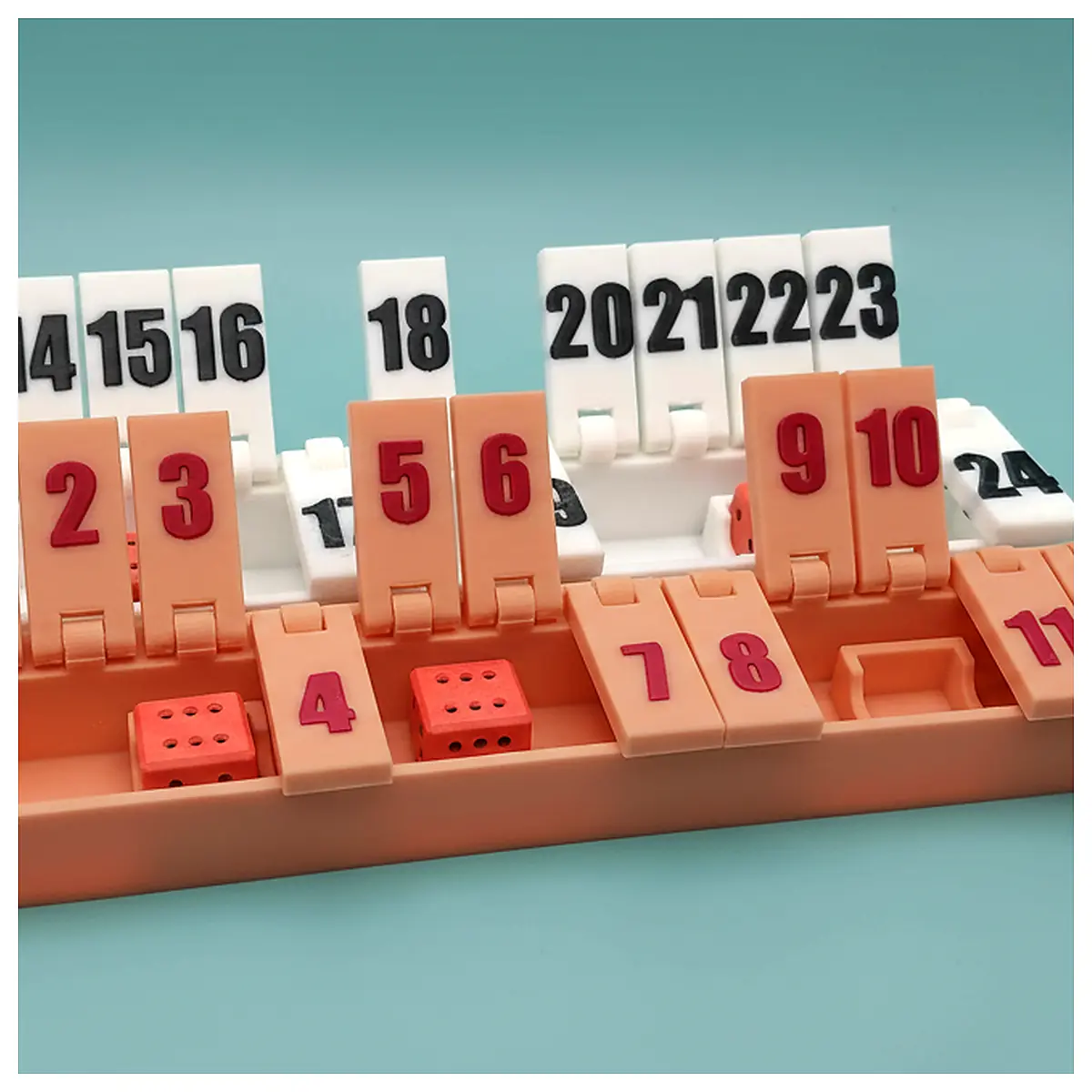 Shut The Box 300 Game Brain Teaser Puzzle Challenge Mental Training Fun Exercise Desktop Game Family Game Indoor Entertainment 300 Boxes Suitable for