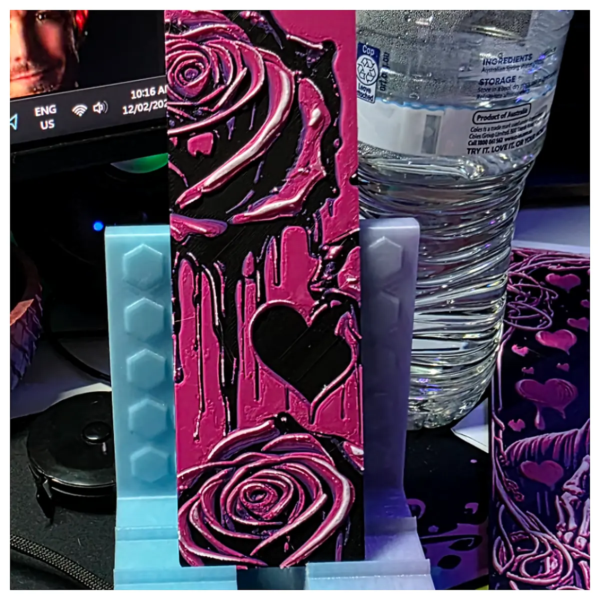 Rose Bookmark 4 Set Writing Accessories Decoration Gift Paper Holder Student Hobby