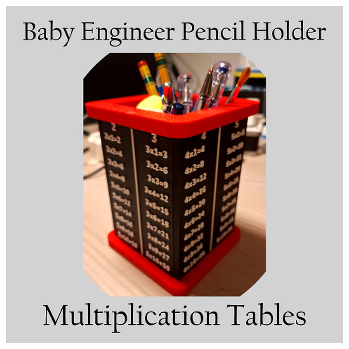 Baby Engineer Pencil Holder Creative Multi Function Learning Tools Drawing Parts Repair
