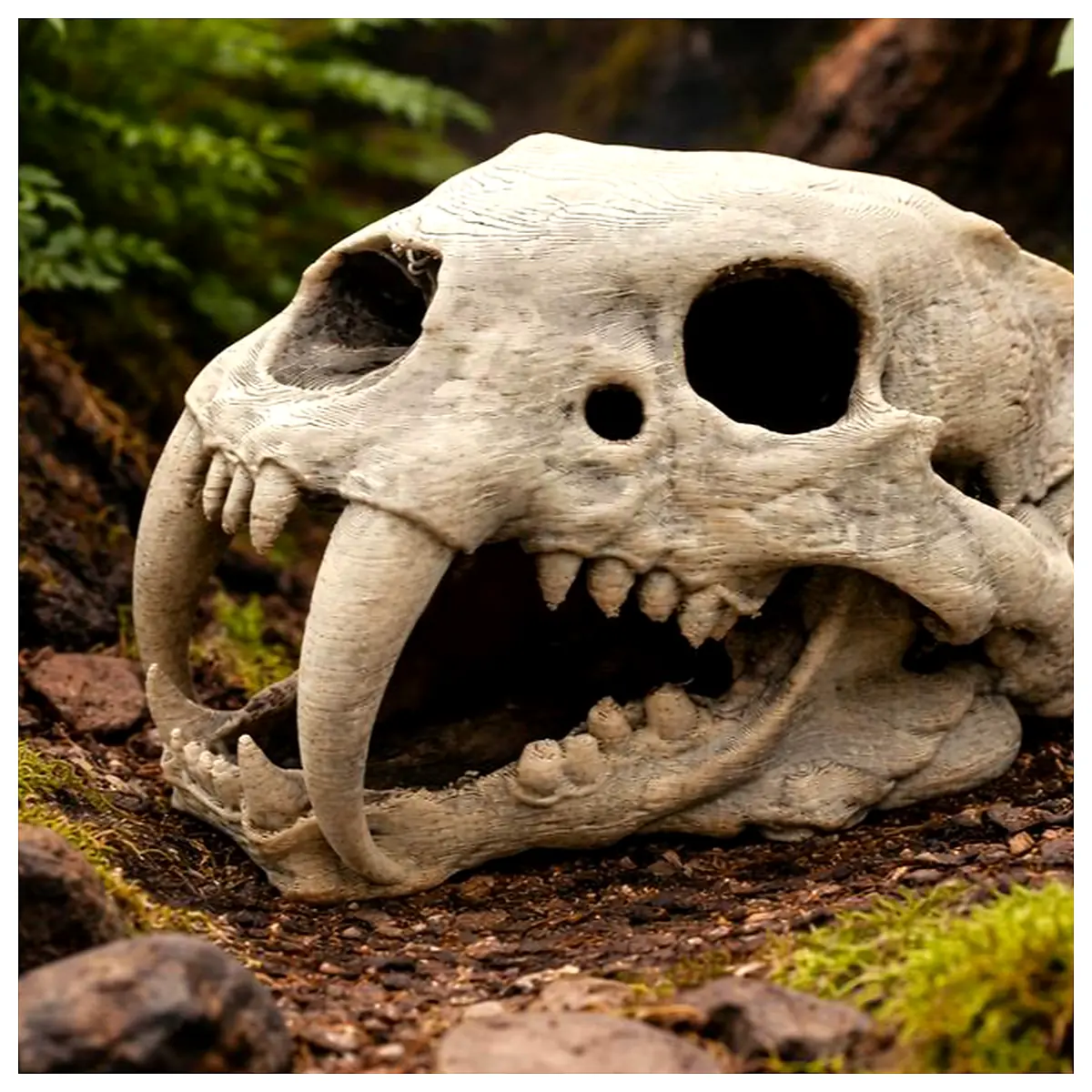 Sabertooth Skull Decoration Demon Teeth Model Horror Art Piece Gothic Decor Cosplay Accessory Toy Skull Ornament