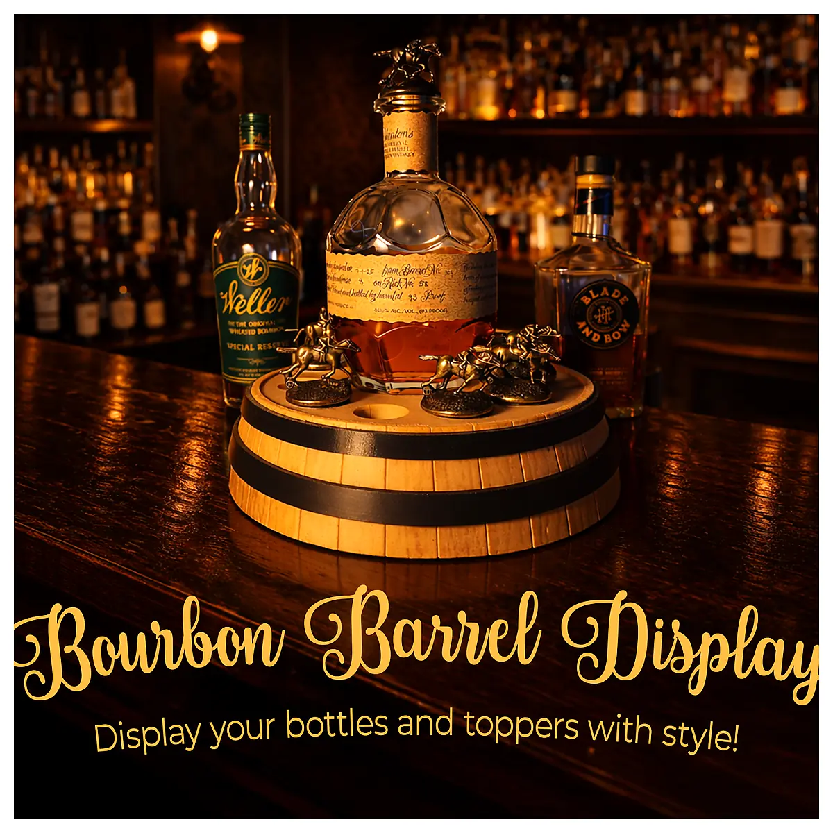 Bourbon Barrel Display Rack Wine Aging Showcase Cellar Decor Wine Collection Display Bar Accessory Wine Cabinet Parts