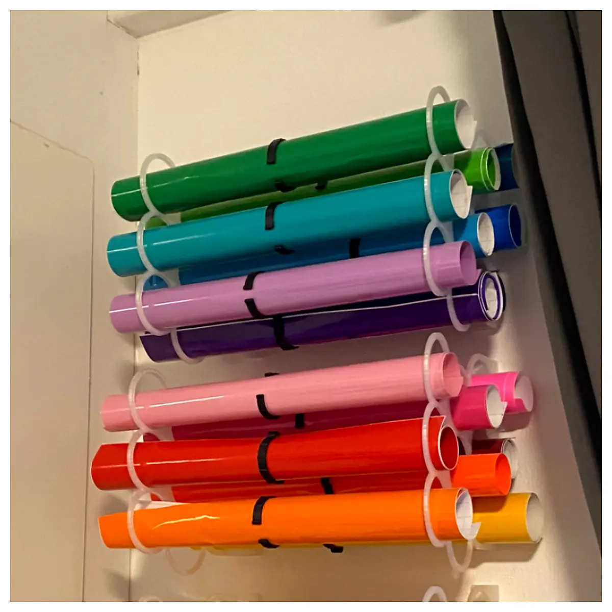 Vinyl Roll Organizer Rotating Holder Tape Roll Stand Craft Storage Ideal for Ribbon Packaging DIY Projects
