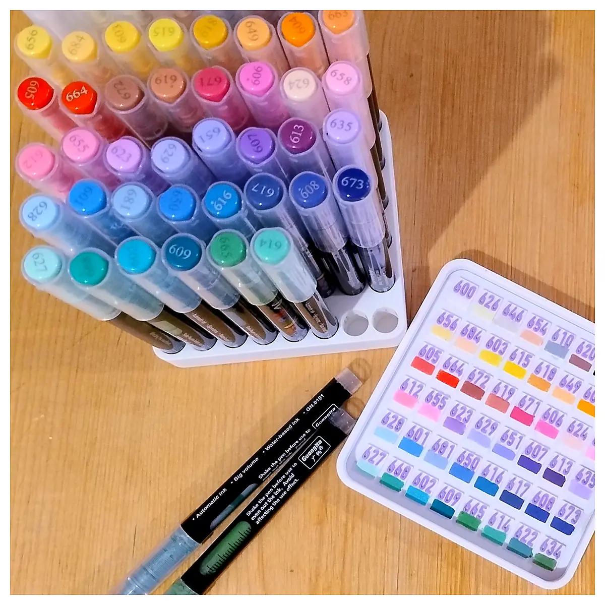 Acrylic Marker Stand Display Rack Pen Holder Organizer Art Supplies Palette Accessories Painting Tools