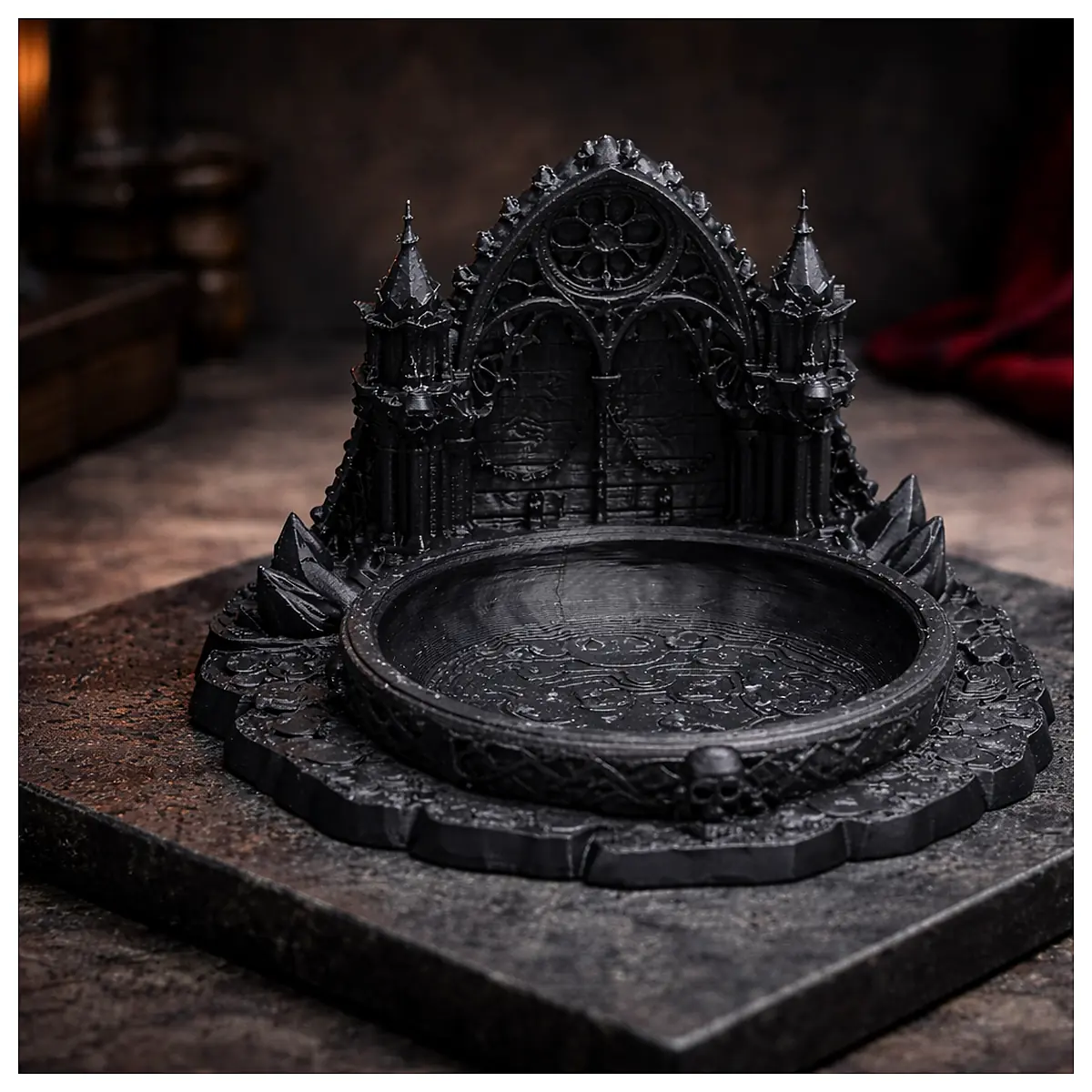 Gothic Tray Black Decoration Tomb Decoration Victorian Style Scene Prop Scene Accessory Scene Decoration