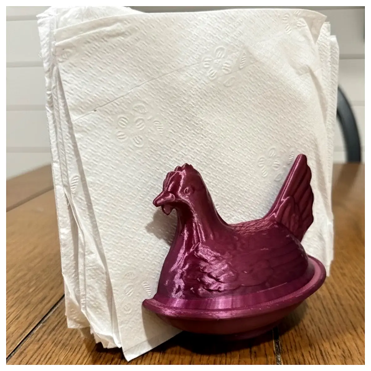 Hen Nest Napkin Holder Kitchen Decor Bird Cage Accessory Farmhouse Style Tabletop Organizer Dining Room Accent Napkin Rings Included