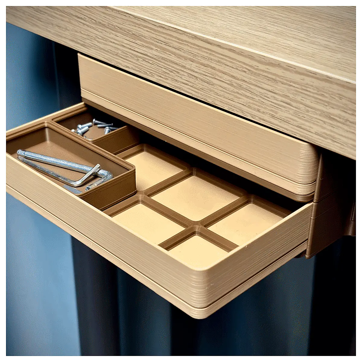 Under Desk Drawer System Modular Gridfinity Storage Organizer Push Lock System Parts Accessories