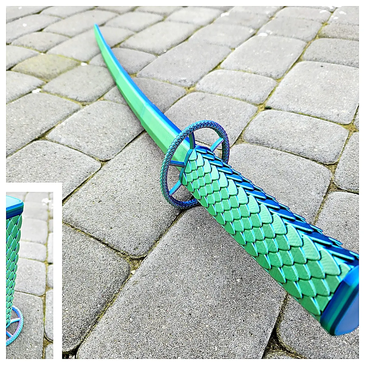 Kairui Samurai Sword 3D Printed Model Sword Tool Blade Realistic Collectible Toy Sword Parts Model