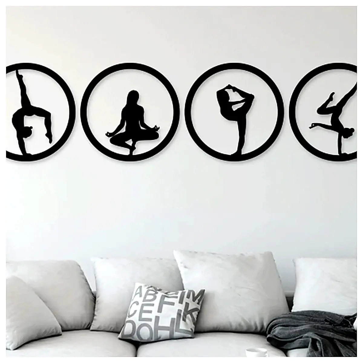 Yoga Wall Art Decor Wall Panels Meditation Backdrop Fitness Wall Interior Decoration Wall Covering