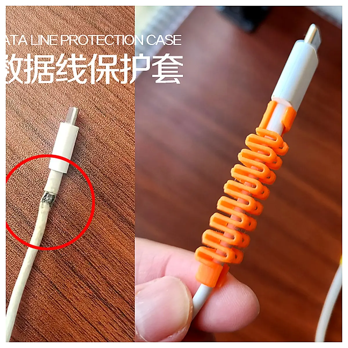 Cable Sleeves Protector Wire Wrap Cover for Phone Cables Anti Protection Cord Sleeves Accessory Case Charging Cable Wrap Universal Fit