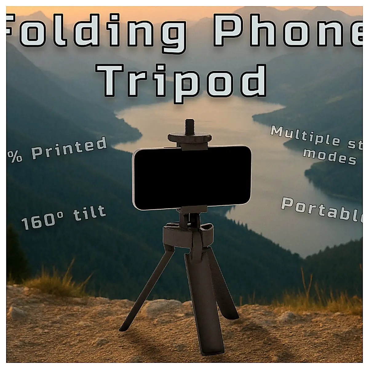 Foldable Phone Tripod 360 Rotation Stabilizer 100 Print Support Mobile Phone Tripod Accessories Photography Support