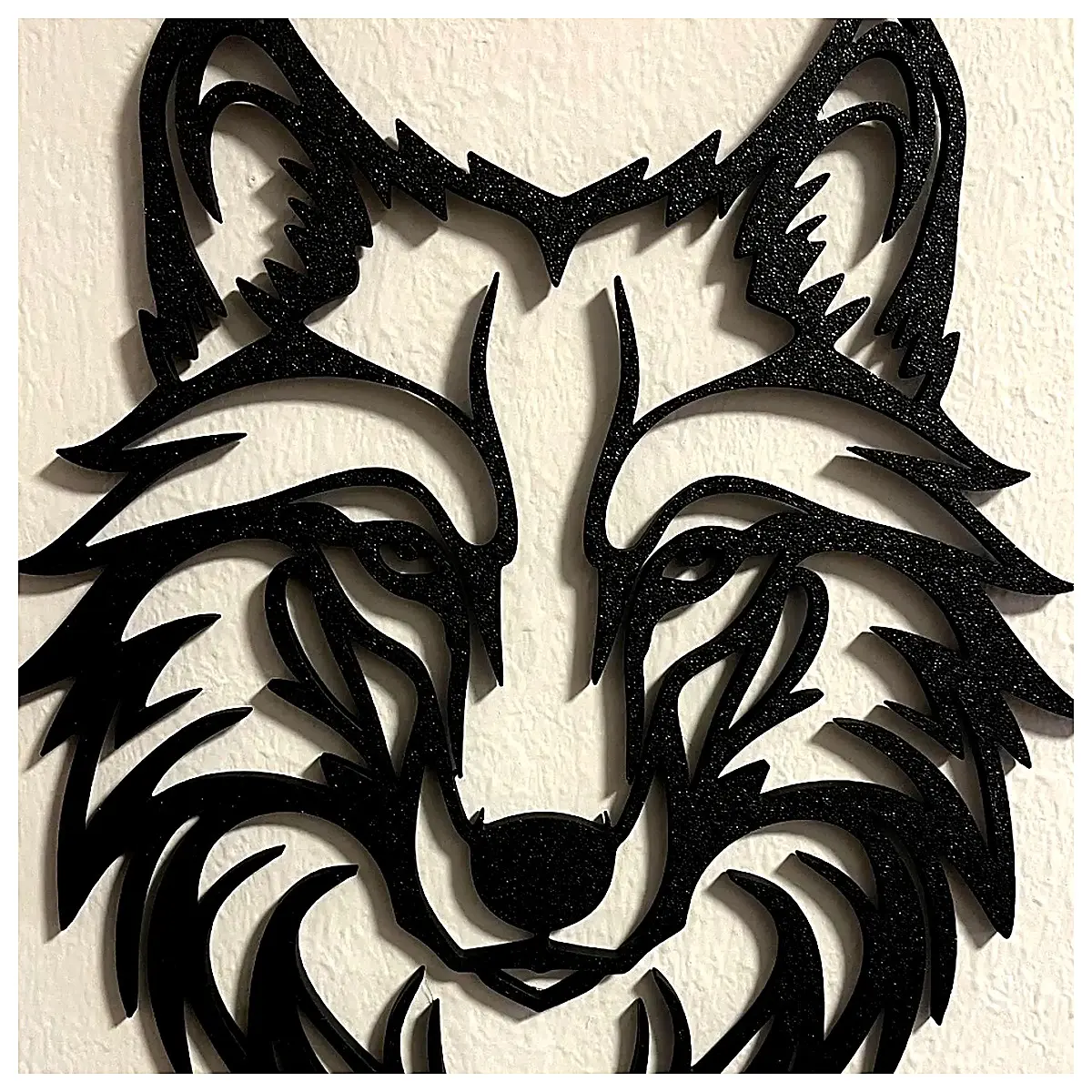 Nero Wolf 3D Printed Wall Decor Modern Art Hanging Geometric Patterns 3D Sculpture Wall Decoration Interior Design Accent