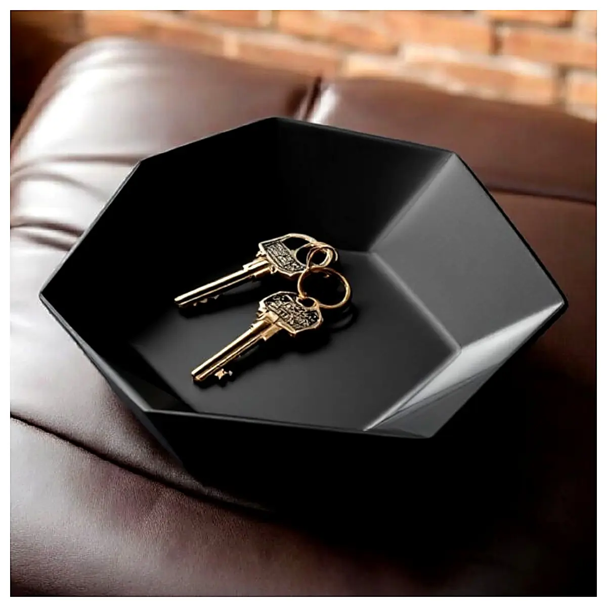 7 Sided Key Coin Tray Stand Bowl Modern Home Decor Storage Desk Organizer Key Holder Money Box Display Shelf