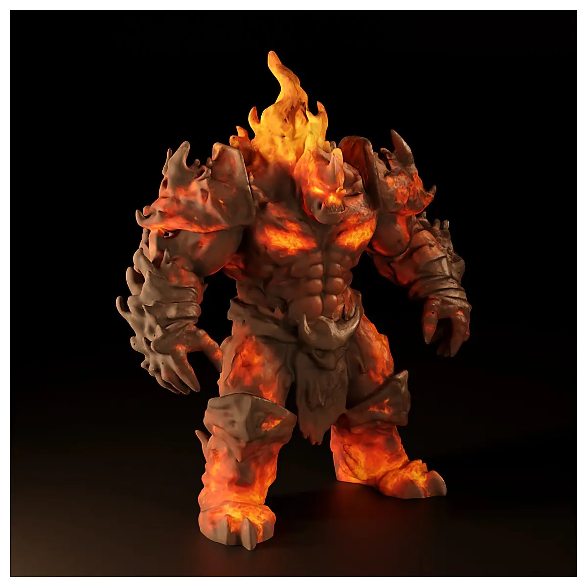 Flame Lord Boss Miniature D D Model Roleplaying Game Figures Collectible Tactical Game Accessories Tabletop War Games Character Models