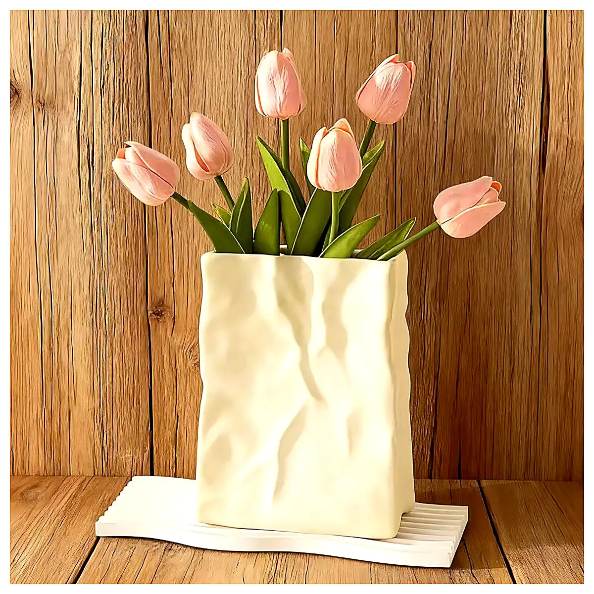 Paper Bag Vase DIY Creative Decoration Gift Packaging Vase Paper Art Flower Bouquet Creative Vase Gift Box