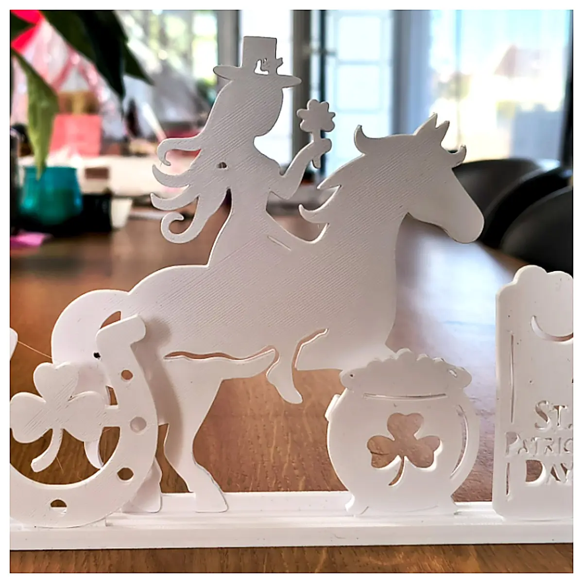 St Patrick s Day Silhouette Decorations Handmade Paper Cutout Art Festival Decor Party Accessories Wall Decorations Festive Gifts