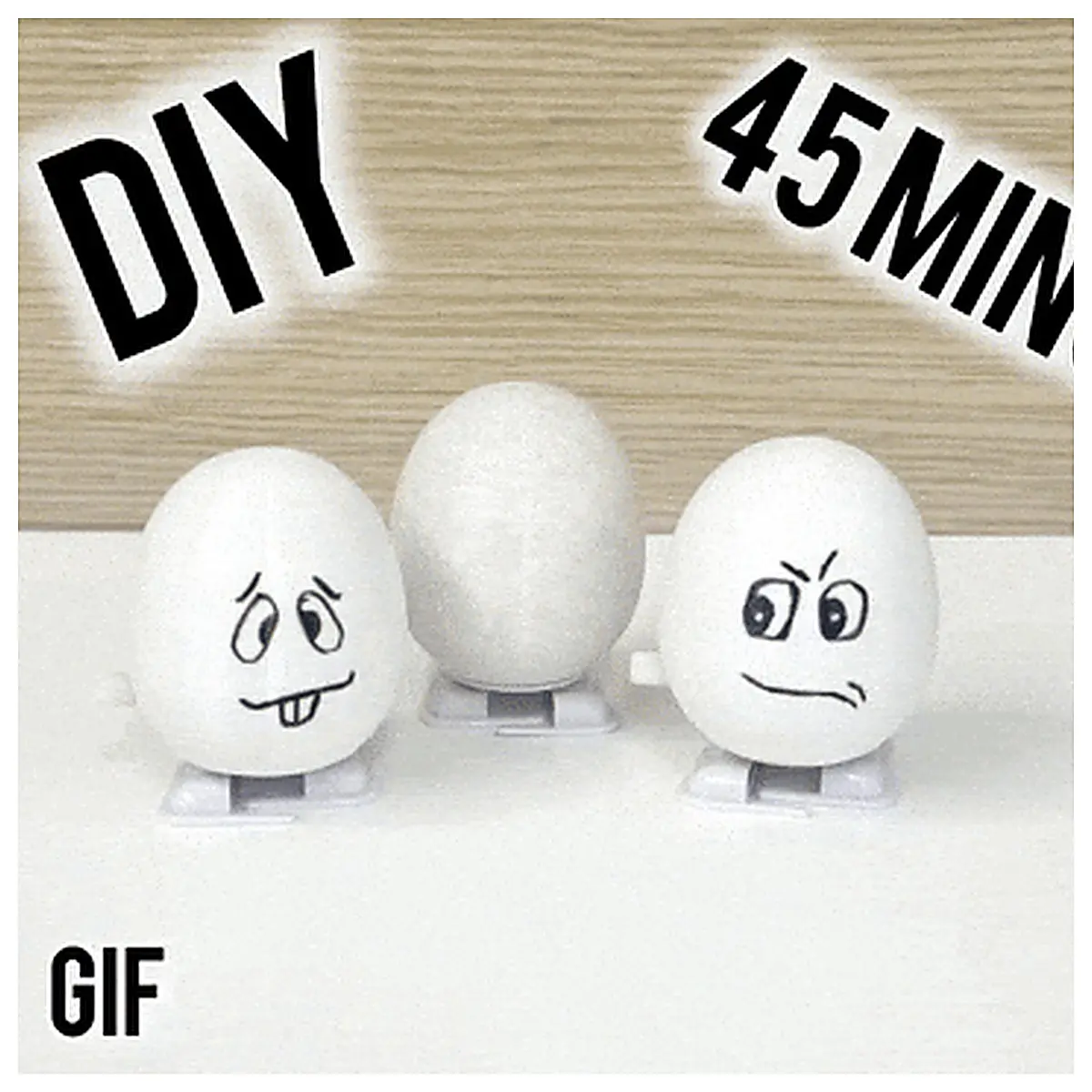 Crazy Walking Egg DIY Assembly Fun Puzzle Toy Kids Toy Model Making Creative Craft Suitable for Boys Girls