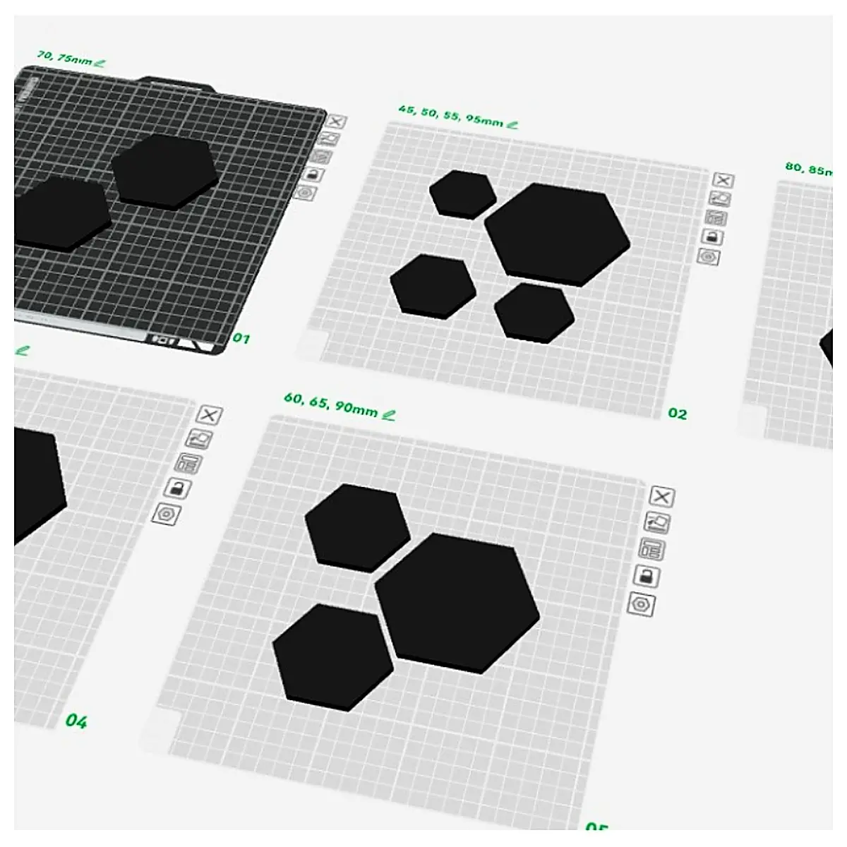 Hexagon Cutting Board 25 100mm Thickness 5mm Hexagonal Wood Blocks DIY Carving Decoration s Variety