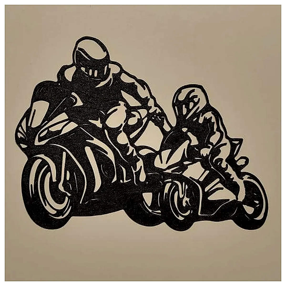Motorcycle Painting Father Son Bond Motorcycle Decor Art Print Wall Art Artwork Motorcycle Theme