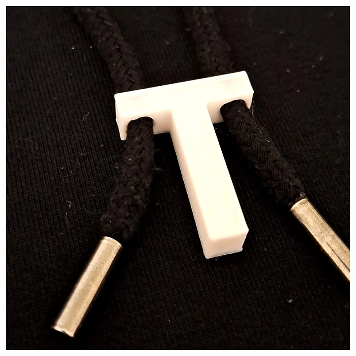 Letter T Hoodie Pull Cord Beads Trendy Letter Tee Decor T Shirt Drawstring Accessory Fashion Apparel Accent T Shirt Pulling Fashion Accessories