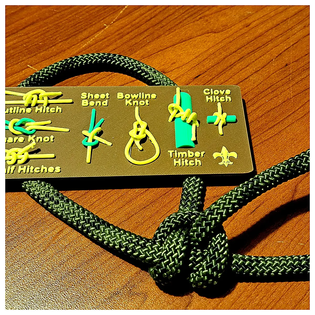 Rope Card Knots Tutorial Rope Testing Tool Outdoor Rope Training Rope Skills Practice Cordage Guide