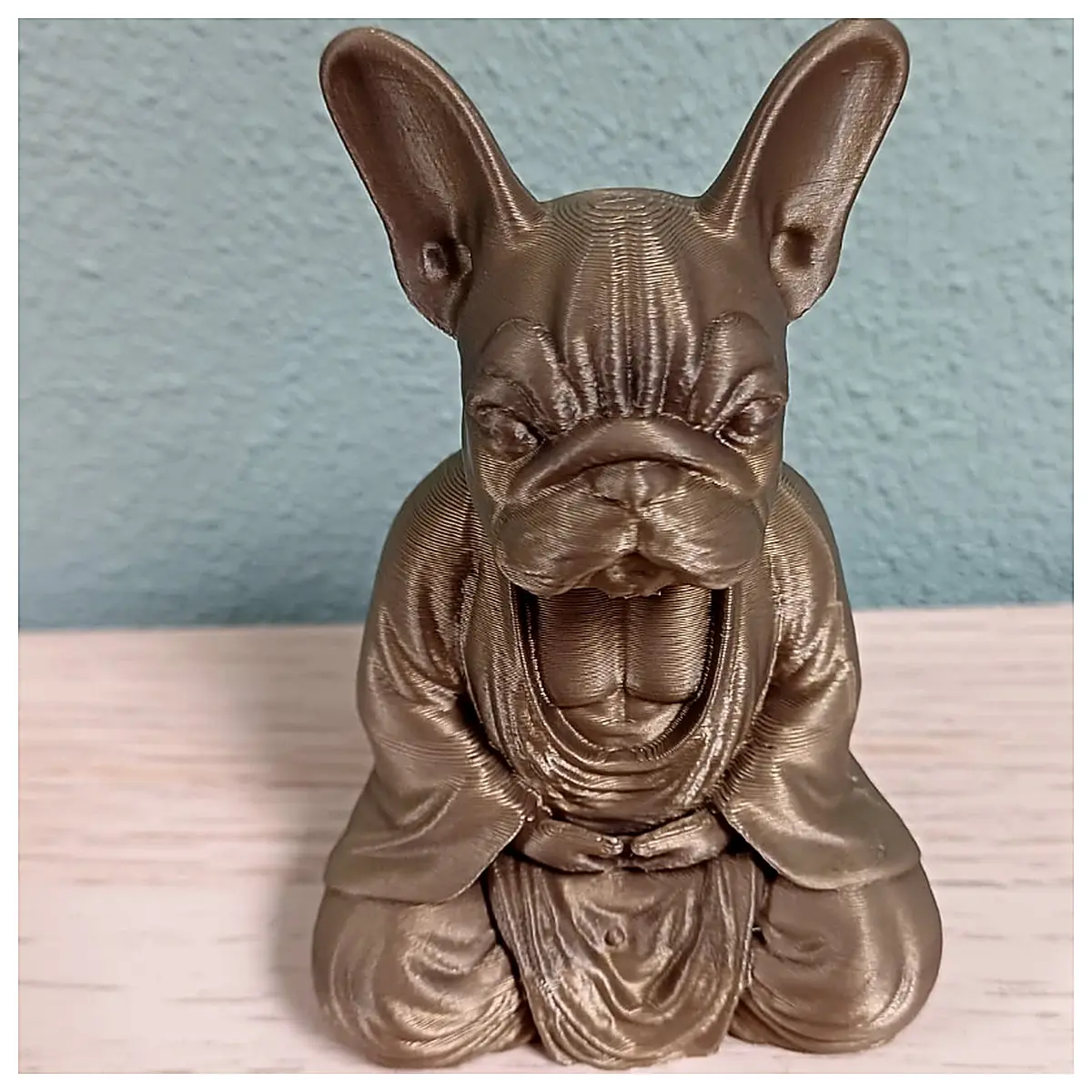 French Bulldog Statue Bulldog Figurine Zen Decor Pet Ornament Buddha Statue Home Accent Spiritual Art
