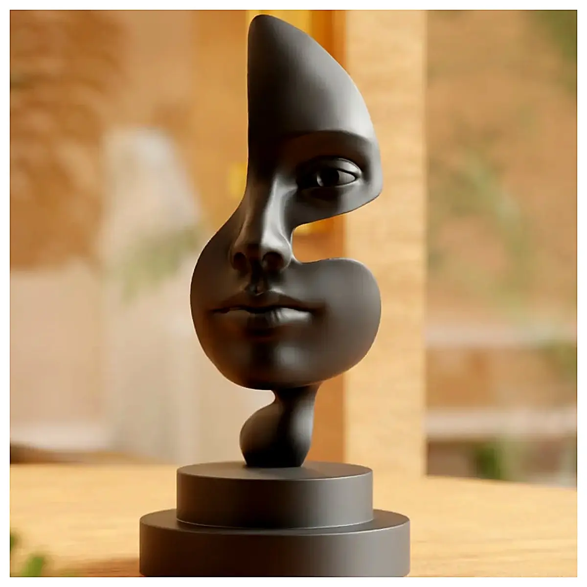Emotion Notes Sculpture Abstract Black Art Modern Art Figurine Black Sculpture Decoration Art Collection Abstract Sculpture