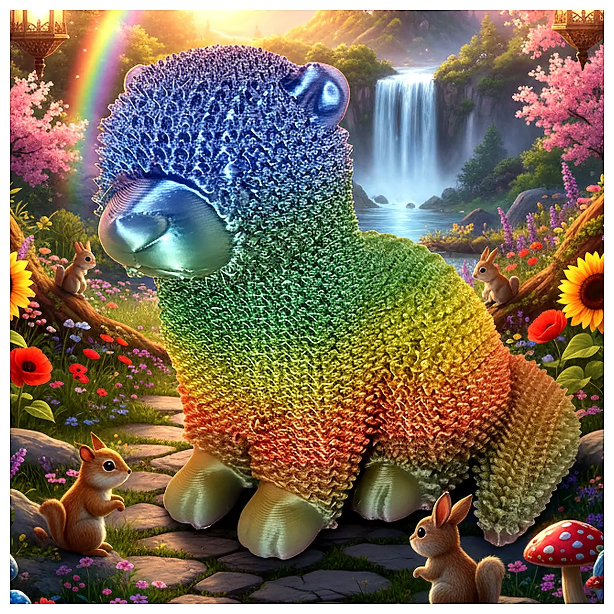Knitted Otter Plush Toy Soft Fleece Animal Baby Gift Children s Stuffed Animal Cute Pet Companion Plush Filling Toy Baby Gift
