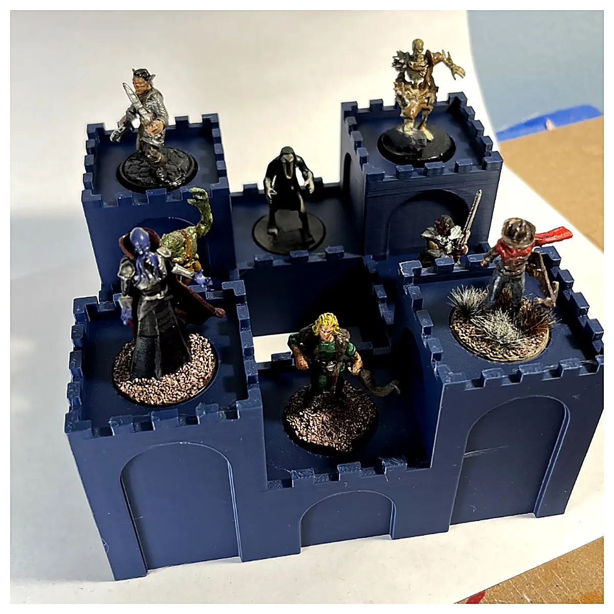 3x3 Micro Castle Display Stand Toy Castle Support Model Building Display Stand Miniature Castle Stand Scene Building Accessories Toy Collection