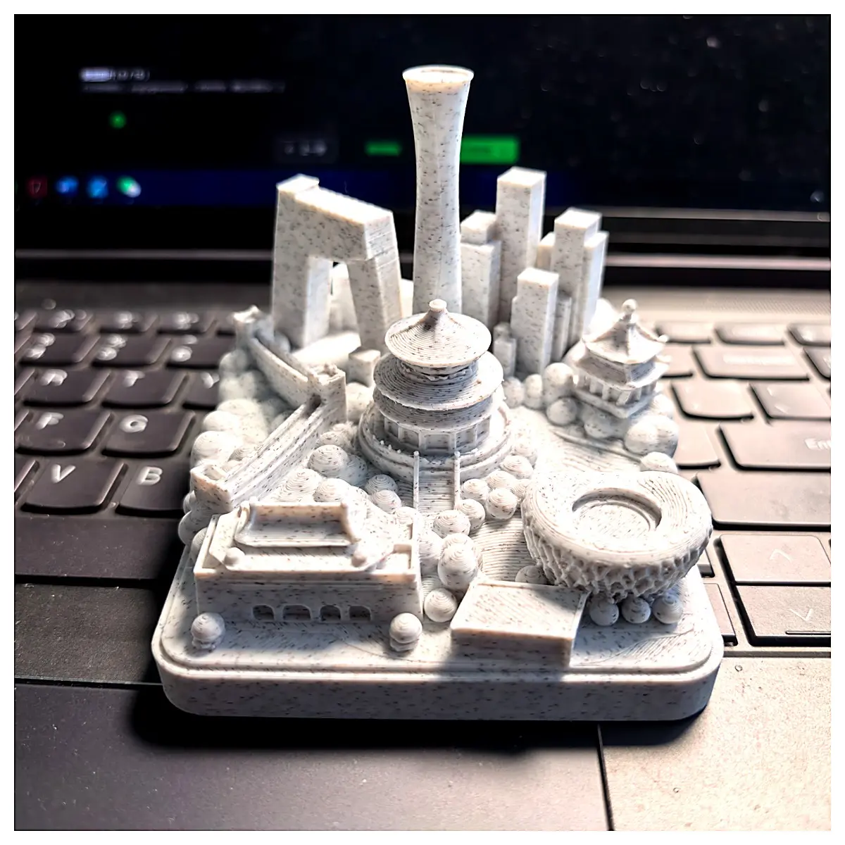 Miniature Beijing Landmarks Model Micro Scale Architecture Decoration for Desk Display Collection