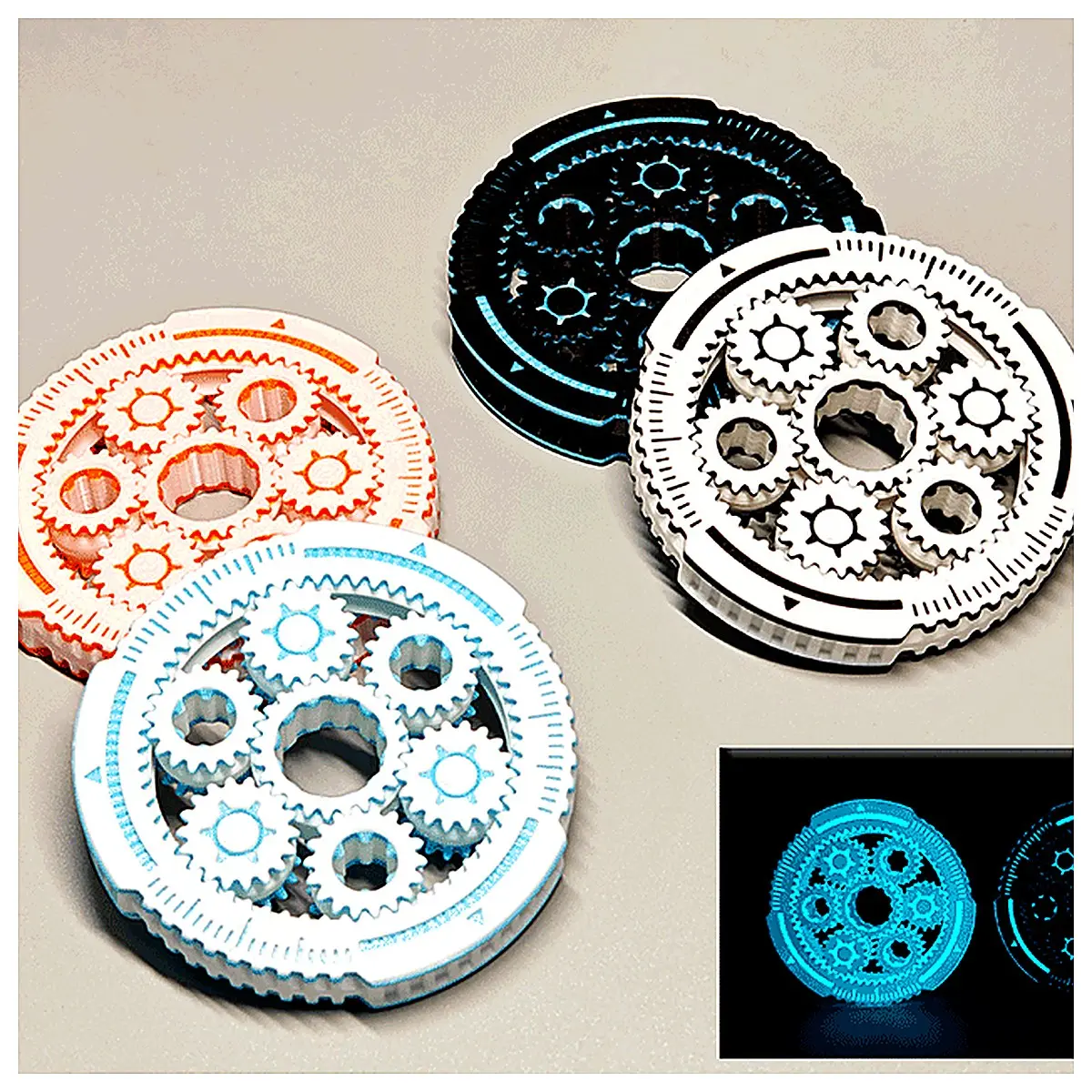 Planetary Gear Spinners Stress Relief Toy Smooth TA3 Scale Finger Spinners Accessories Rolling Relaxation Fun Motion