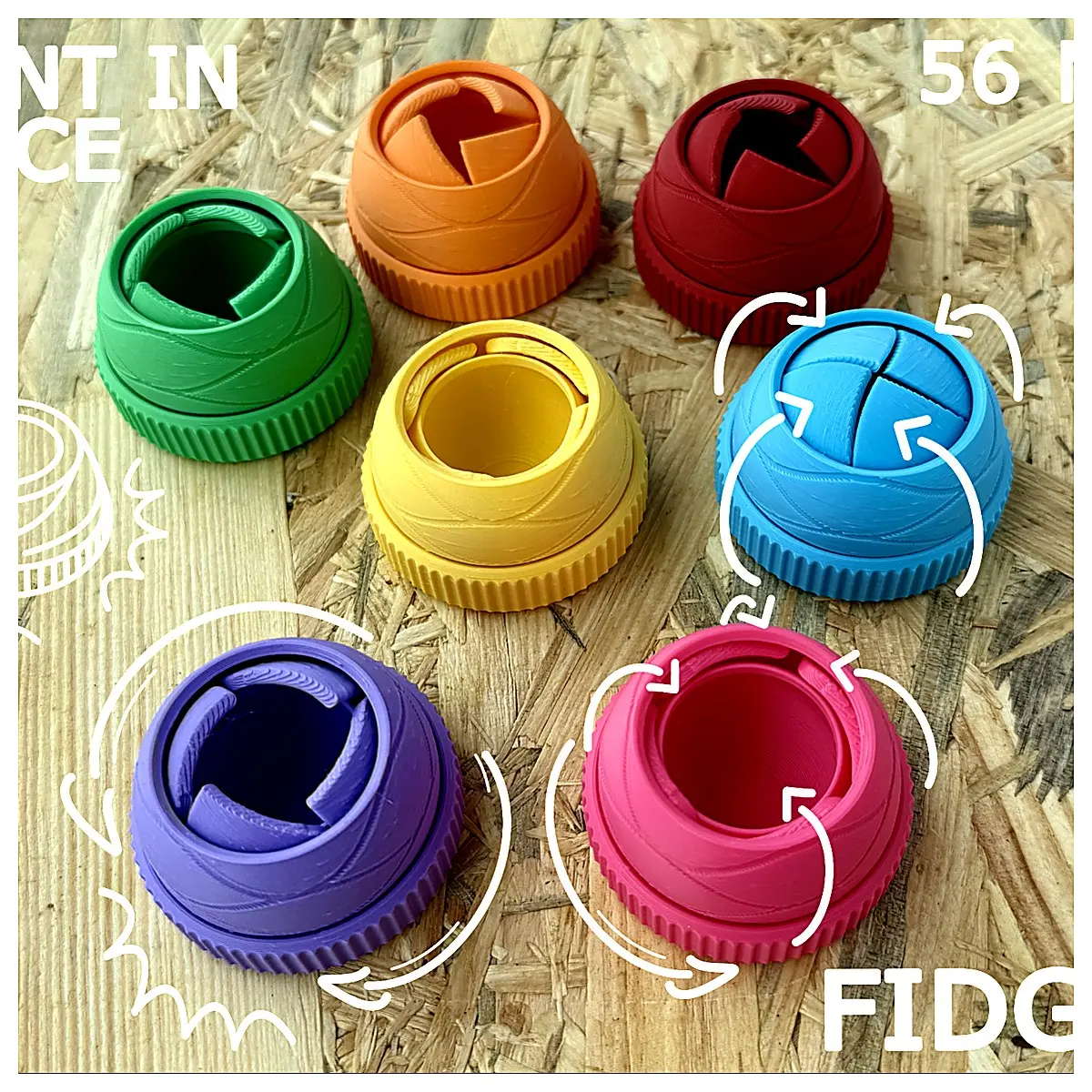 IRIS Decompression Toy 3D Printed Stress Relief Toy Mini Fun Puzzle Relaxing Office Desk Decoration Stress Reliever